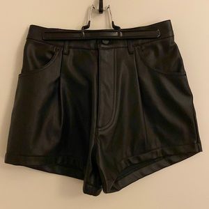 Abercrombie & Fitch vegan leather shorts